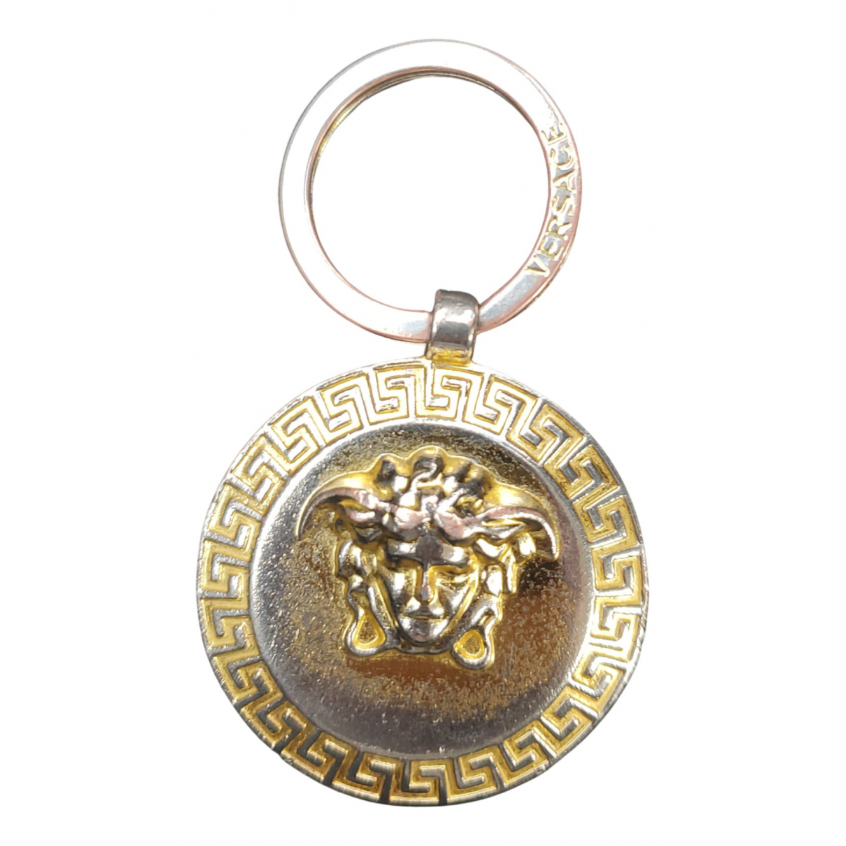 Medusa bag charm Versace Gold in Metal 